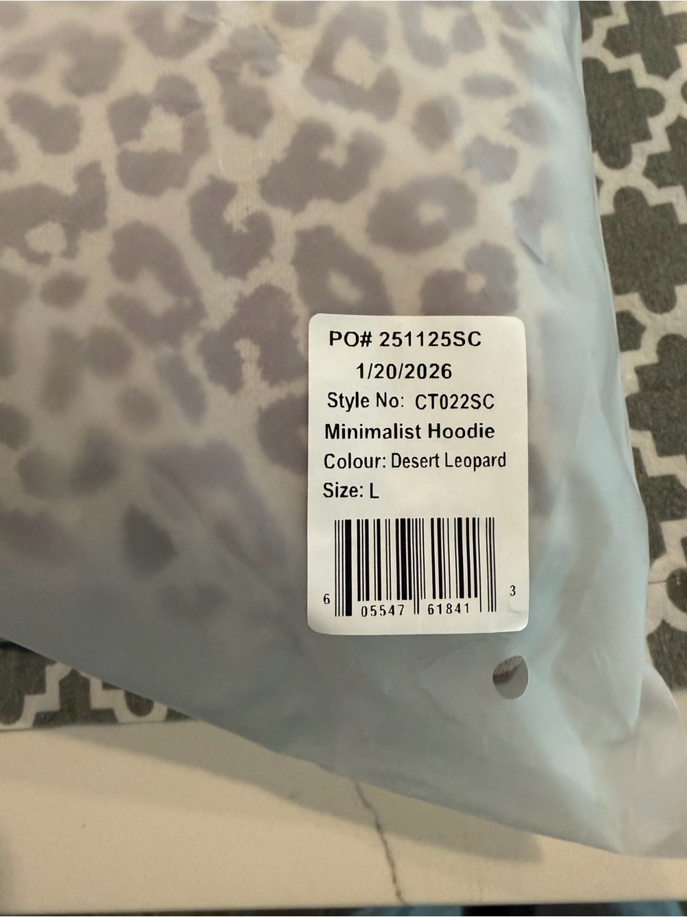 Comfortlab Women's Desert Leopard Hoodie - Taupe Leopard Print - Picture 2 of 3